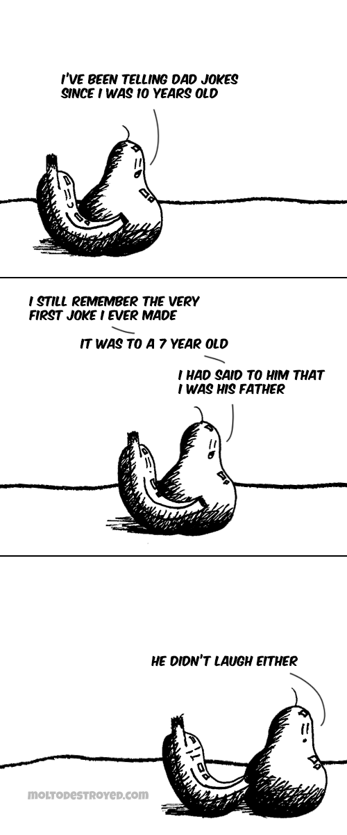 Telling Dad comic strip